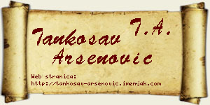 Tankosav Arsenović vizit kartica